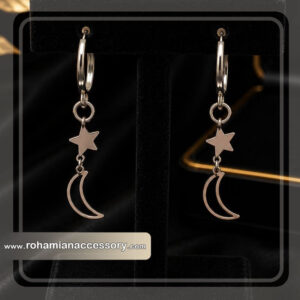 گوشواره ماه وستاره استیل