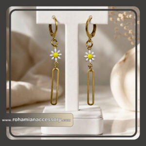 گوشواره هرمس بابونه استیل